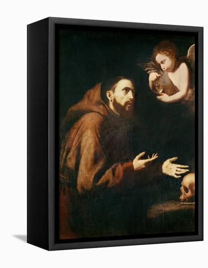 Vision of St. Francis of Assisi-Jusepe de Ribera-Framed Premier Image Canvas