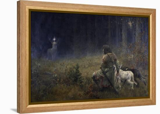 Vision of St. Hubert, 1892-Wilhelm Carl Räuber-Framed Premier Image Canvas