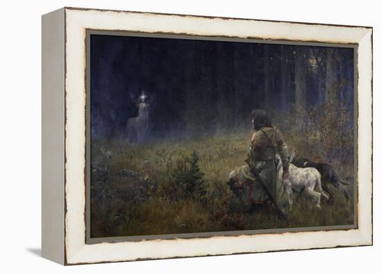 Vision of St. Hubert, 1892-Wilhelm Carl Räuber-Framed Premier Image Canvas