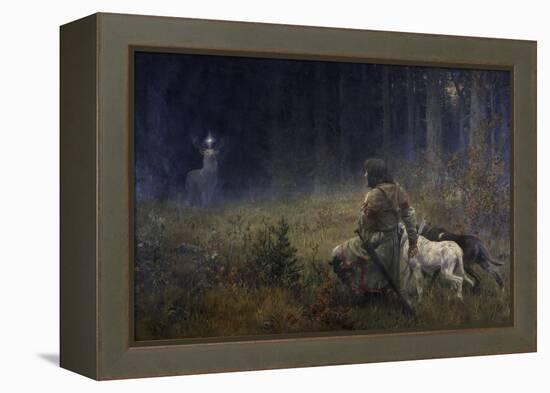 Vision of St. Hubert, 1892-Wilhelm Carl Räuber-Framed Premier Image Canvas