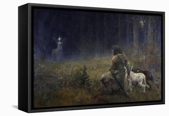 Vision of St. Hubert, 1892-Wilhelm Carl Räuber-Framed Premier Image Canvas