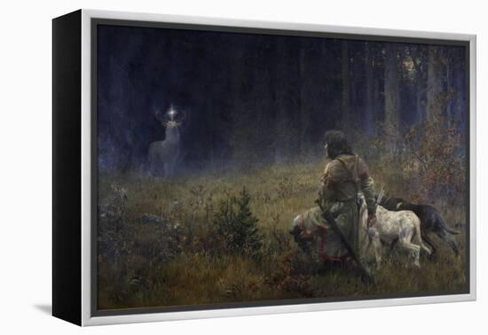 Vision of St. Hubert, 1892-Wilhelm Carl Räuber-Framed Premier Image Canvas