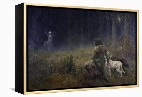 Vision of St. Hubert, 1892-Wilhelm Carl Räuber-Framed Premier Image Canvas