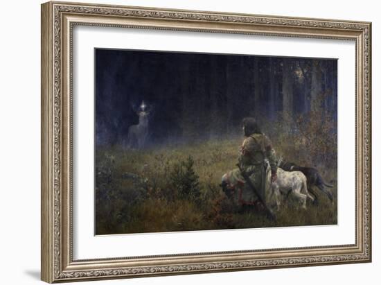 Vision of St. Hubert, 1892-Wilhelm Carl Räuber-Framed Premium Giclee Print