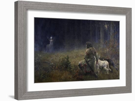 Vision of St. Hubert, 1892-Wilhelm Carl Räuber-Framed Premium Giclee Print