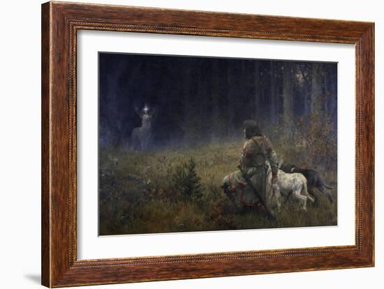 Vision of St. Hubert, 1892-Wilhelm Carl Räuber-Framed Giclee Print