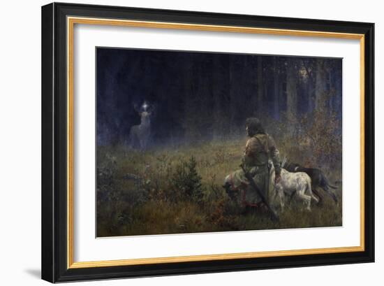 Vision of St. Hubert, 1892-Wilhelm Carl Räuber-Framed Giclee Print