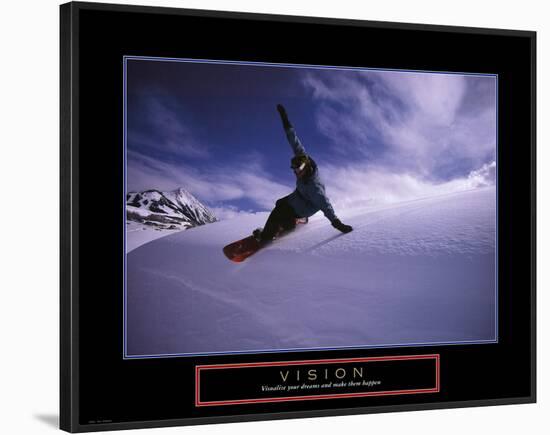 Vision: Snowboarder-null-Framed Art Print