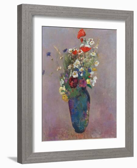 Vision: Vase of Flowers Par Redon, Odilon (1840-1916), 1900 - Oil on Canvas - Van Gogh Museum, Amst-Odilon Redon-Framed Giclee Print