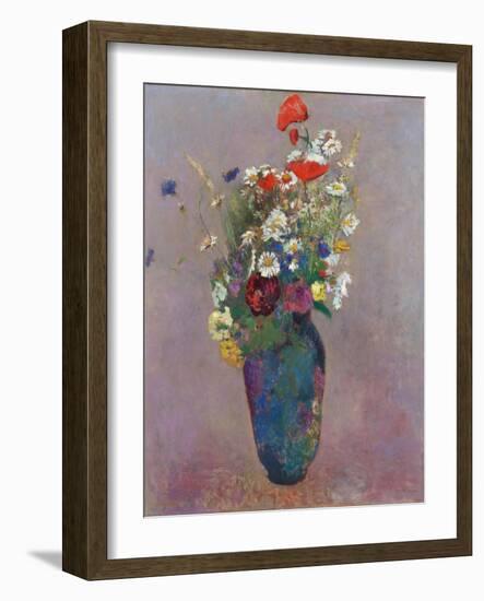 Vision: Vase of Flowers Par Redon, Odilon (1840-1916), 1900 - Oil on Canvas - Van Gogh Museum, Amst-Odilon Redon-Framed Giclee Print