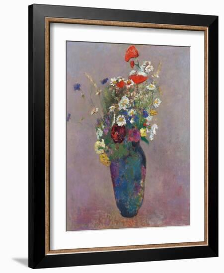 Vision: Vase of Flowers Par Redon, Odilon (1840-1916), 1900 - Oil on Canvas - Van Gogh Museum, Amst-Odilon Redon-Framed Giclee Print