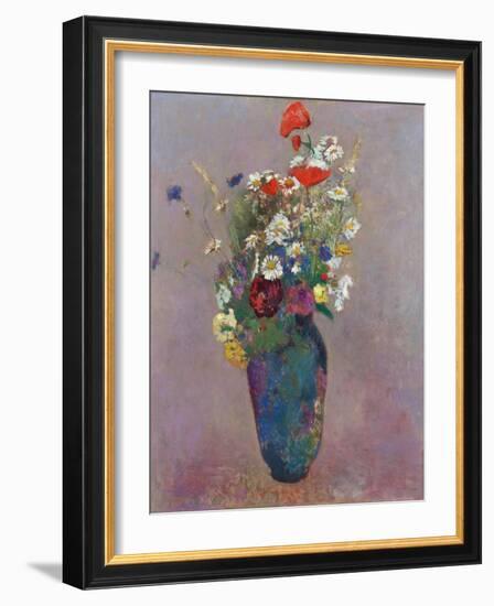 Vision: Vase of Flowers Par Redon, Odilon (1840-1916), 1900 - Oil on Canvas - Van Gogh Museum, Amst-Odilon Redon-Framed Giclee Print