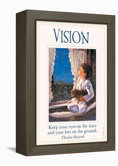 Vision-null-Framed Stretched Canvas