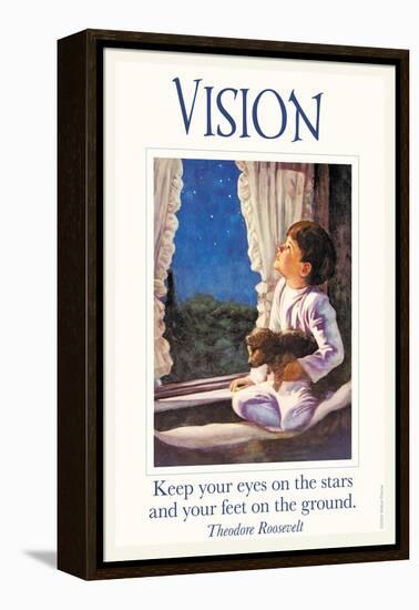 Vision-null-Framed Stretched Canvas