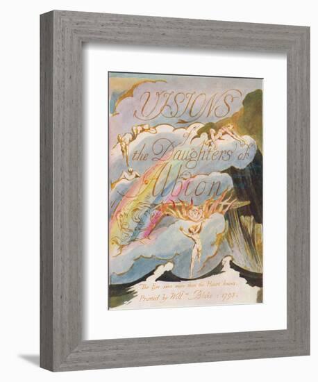 'Visions of the Daughters of Albion', 1793-William Blake-Framed Giclee Print