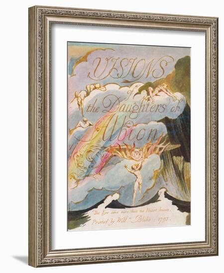 'Visions of the Daughters of Albion', 1793-William Blake-Framed Giclee Print