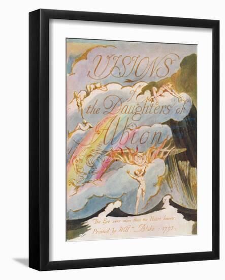 'Visions of the Daughters of Albion', 1793-William Blake-Framed Giclee Print