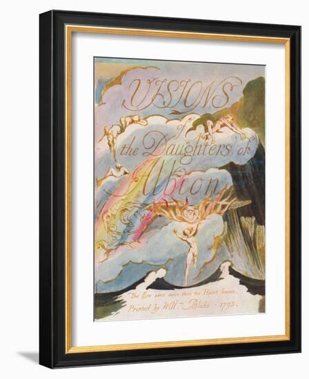 'Visions of the Daughters of Albion', 1793-William Blake-Framed Giclee Print