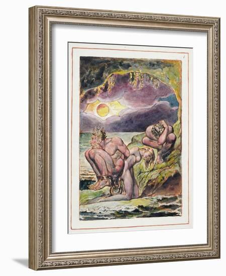 Visions of the Daughters of Albion: Frontispiece, Designed in 1793, Completed C.1815-William Blake-Framed Giclee Print