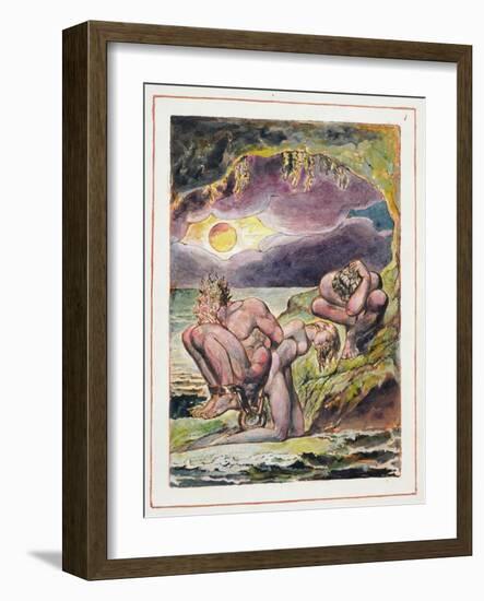 Visions of the Daughters of Albion: Frontispiece, Designed in 1793, Completed C.1815-William Blake-Framed Giclee Print