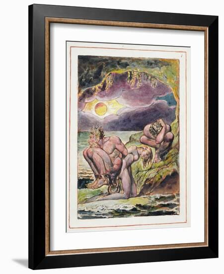 Visions of the Daughters of Albion: Frontispiece, Designed in 1793, Completed C.1815-William Blake-Framed Giclee Print