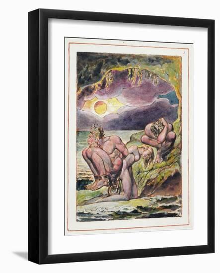 Visions of the Daughters of Albion: Frontispiece, Designed in 1793, Completed C.1815-William Blake-Framed Giclee Print