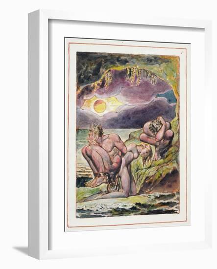 Visions of the Daughters of Albion: Frontispiece, Designed in 1793, Completed C.1815-William Blake-Framed Giclee Print