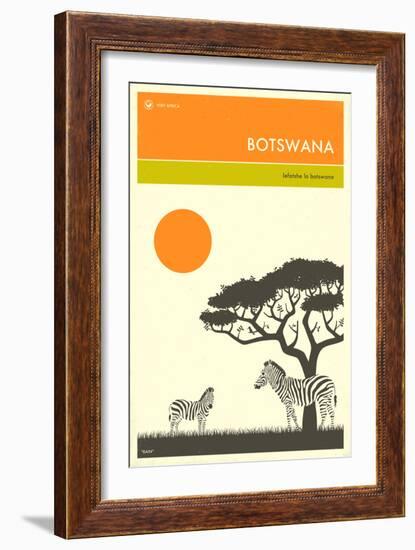 Visit Botswana-Jazzberry Blue-Framed Art Print