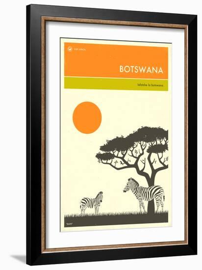 Visit Botswana-Jazzberry Blue-Framed Art Print