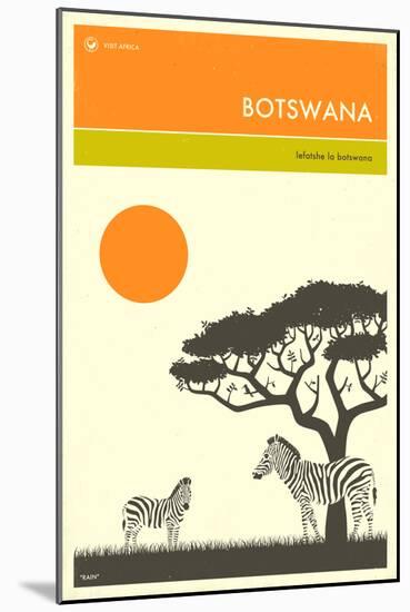 Visit Botswana-Jazzberry Blue-Mounted Art Print