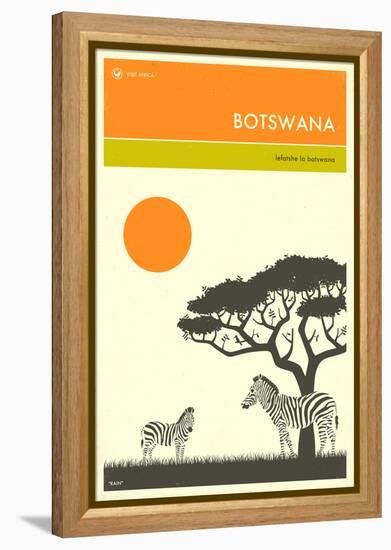 Visit Botswana-Jazzberry Blue-Framed Stretched Canvas