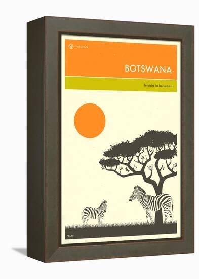 Visit Botswana-Jazzberry Blue-Framed Stretched Canvas