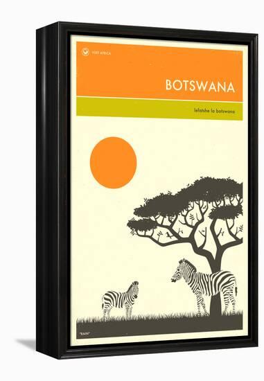 Visit Botswana-Jazzberry Blue-Framed Stretched Canvas