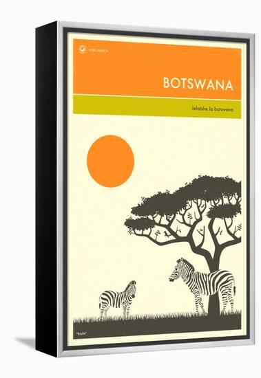 Visit Botswana-Jazzberry Blue-Framed Stretched Canvas