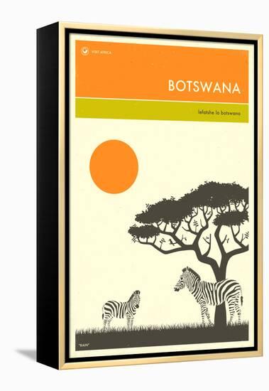 Visit Botswana-Jazzberry Blue-Framed Stretched Canvas