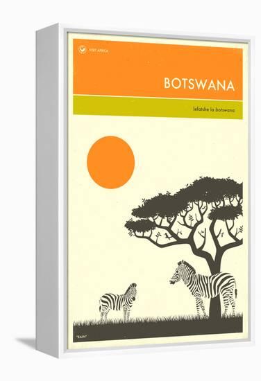 Visit Botswana-Jazzberry Blue-Framed Stretched Canvas