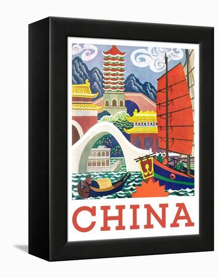 Visit China-The Saturday Evening Post-Framed Premier Image Canvas