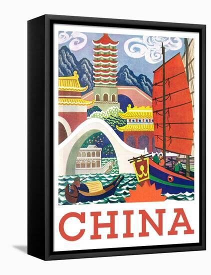 Visit China-The Saturday Evening Post-Framed Premier Image Canvas