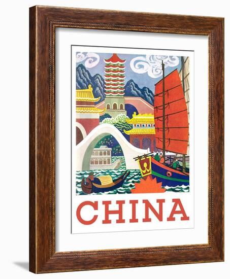 Visit China-The Saturday Evening Post-Framed Giclee Print