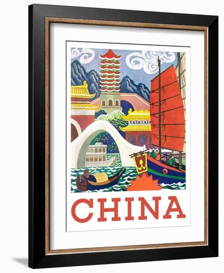 Visit China-The Saturday Evening Post-Framed Giclee Print