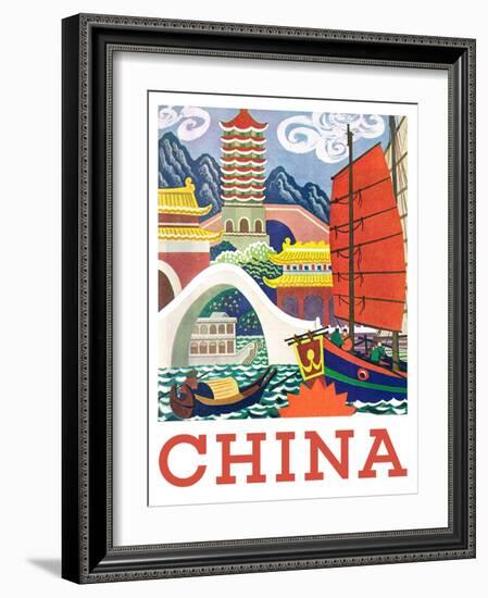 Visit China-The Saturday Evening Post-Framed Giclee Print