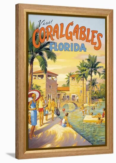 Visit Coral Gables, Florida-Kerne Erickson-Framed Stretched Canvas