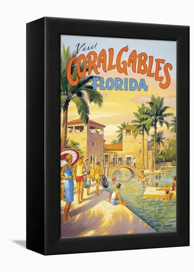 Visit Coral Gables, Florida-Kerne Erickson-Framed Stretched Canvas