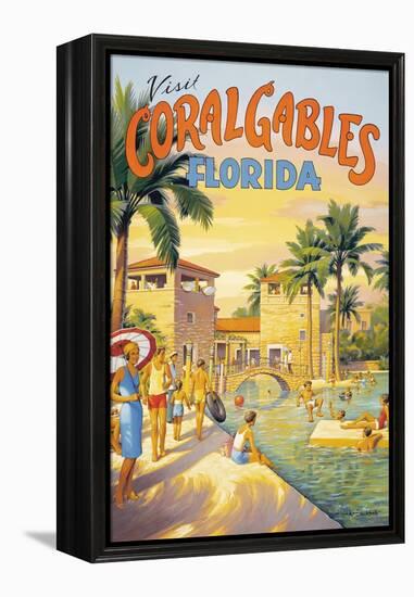 Visit Coral Gables, Florida-Kerne Erickson-Framed Stretched Canvas