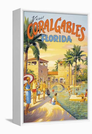 Visit Coral Gables, Florida-Kerne Erickson-Framed Stretched Canvas