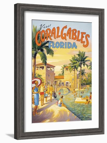 Visit Coral Gables, Florida-Kerne Erickson-Framed Art Print