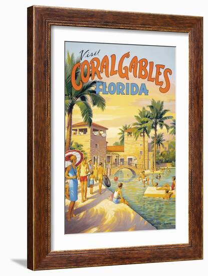 Visit Coral Gables, Florida-Kerne Erickson-Framed Art Print
