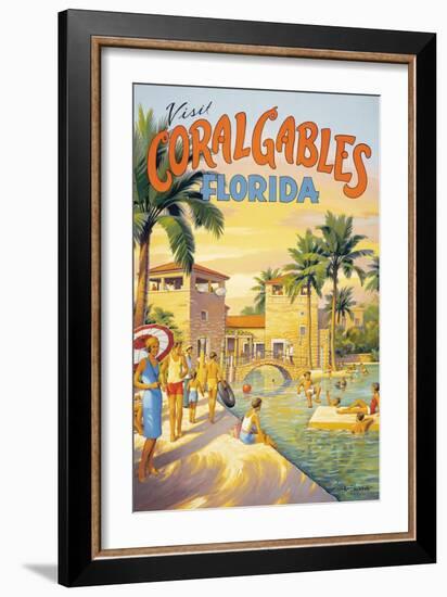 Visit Coral Gables, Florida-Kerne Erickson-Framed Art Print