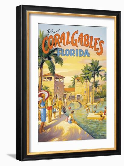 Visit Coral Gables, Florida-Kerne Erickson-Framed Art Print