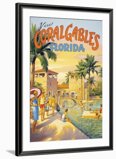 Visit Coral Gables, Florida-Kerne Erickson-Framed Art Print